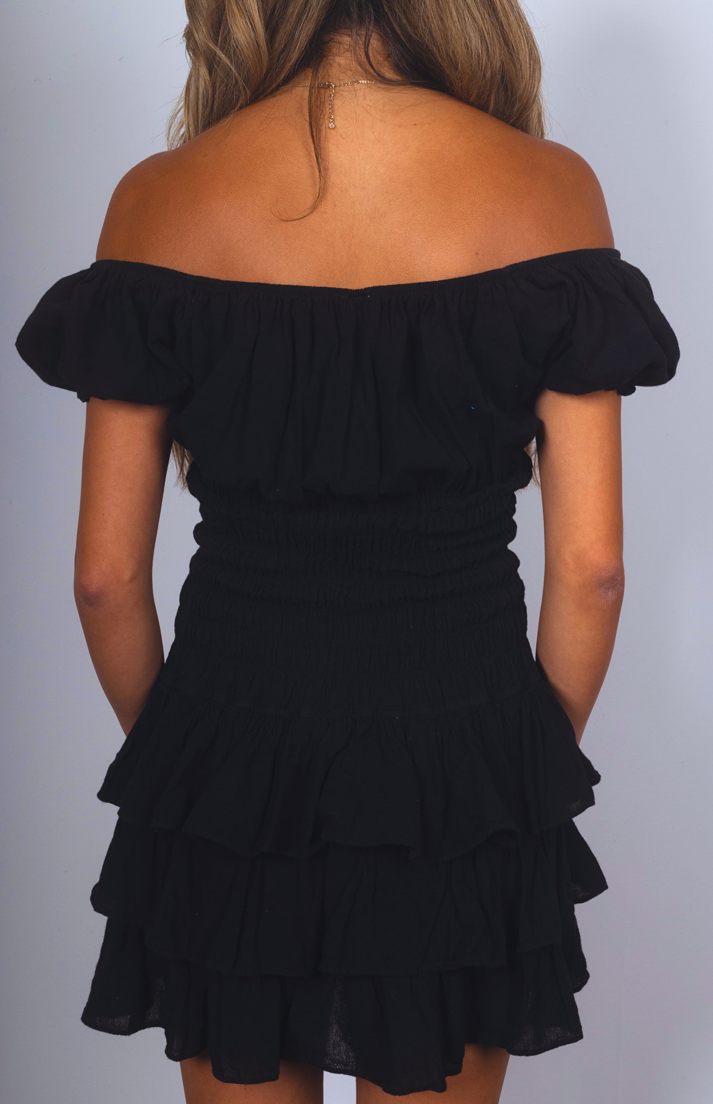 Makena Cotton Dress Black