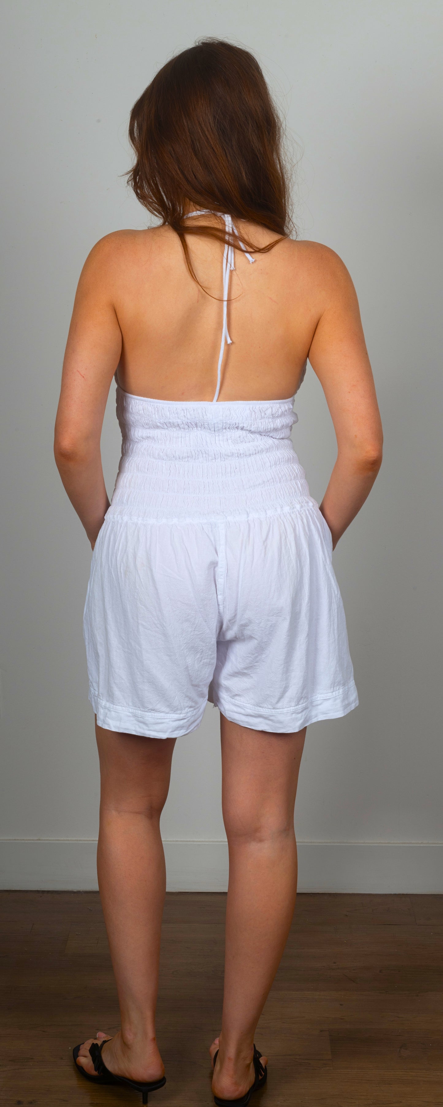 Laila Cotton Halter White