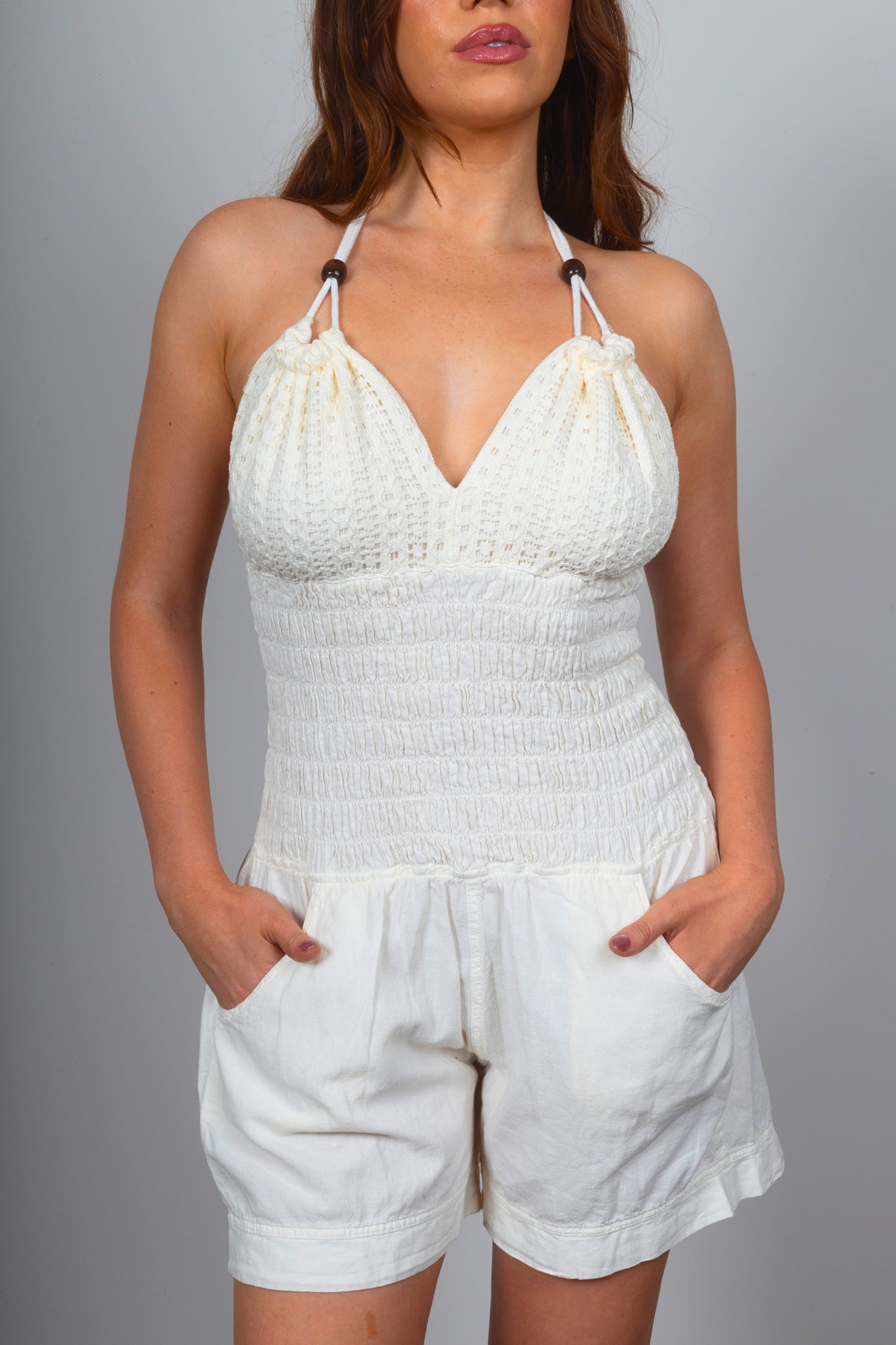 Laila Cotton Halter Creme