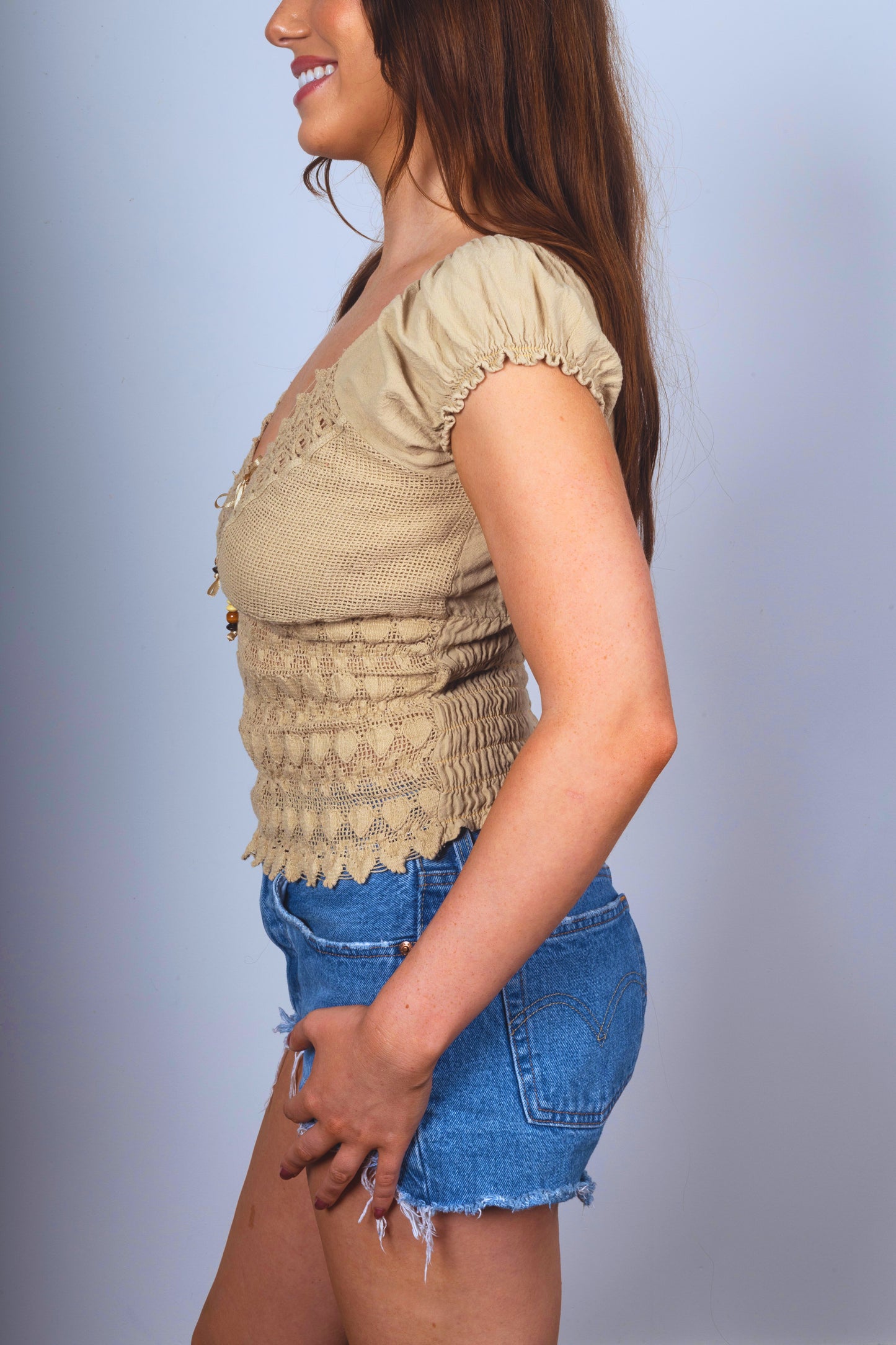 Zaya Cotton Blouse Tan